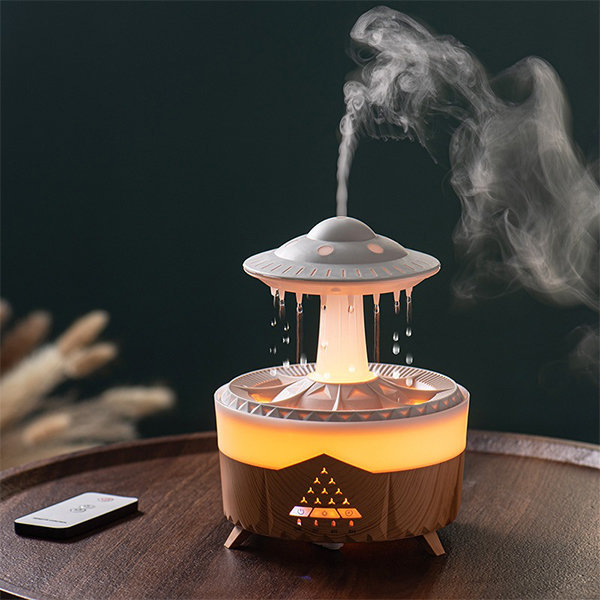 LED Humidifier - Essential Oil Diffuser - Black - White from Apollo Box