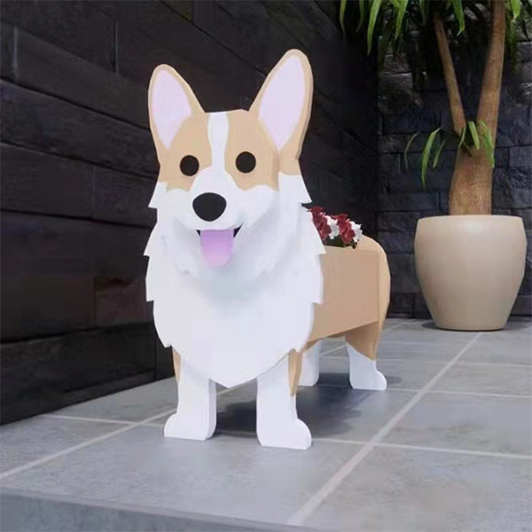 Simulation Dogs Welsh Corgi Pembroke Resin Models Desktop Ornament