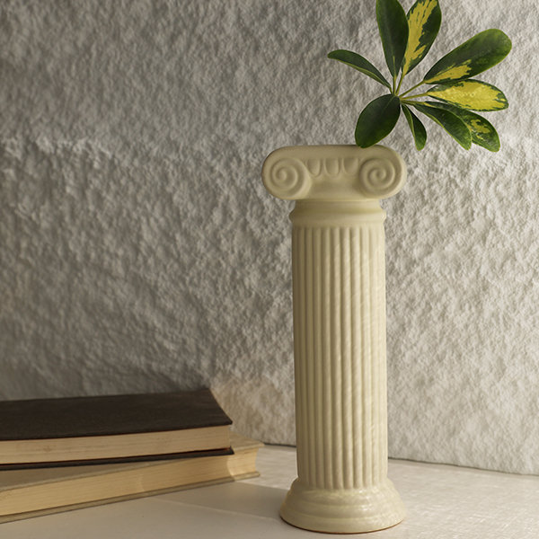 Matte Roman Column Vase - Classic Architecture - Timeless Design - ApolloBox