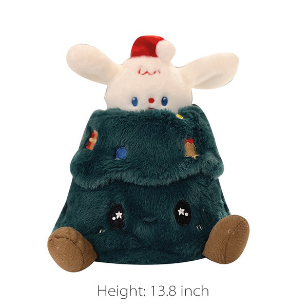 30cm New Christmas Tree Plush Toy Soft Cute Dog Inside Creative