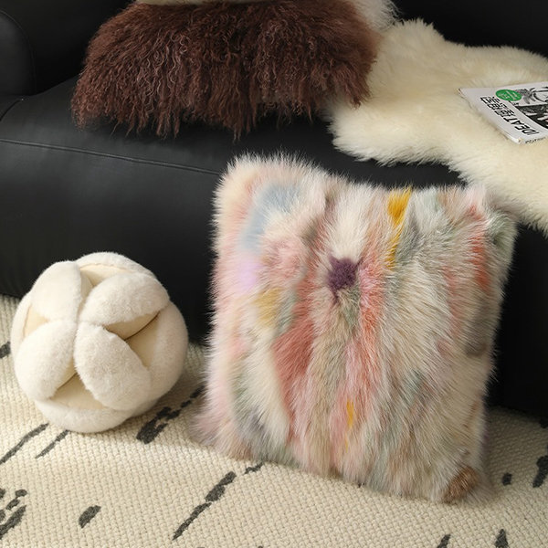 Fox fur outlet pillows