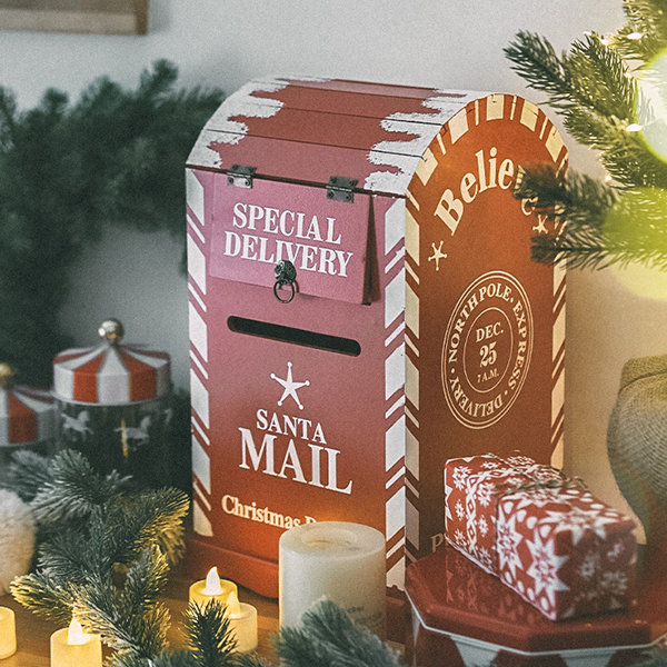Christmas Mailbox Ornament - Fiberboard - Where Wishes Meet Santa