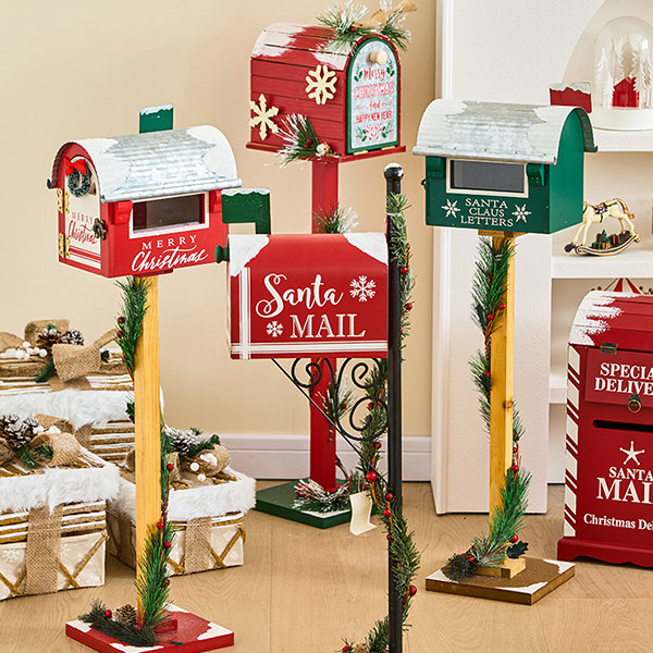 Christmas Mailbox Ornament - Wood - Celebrate A Festival