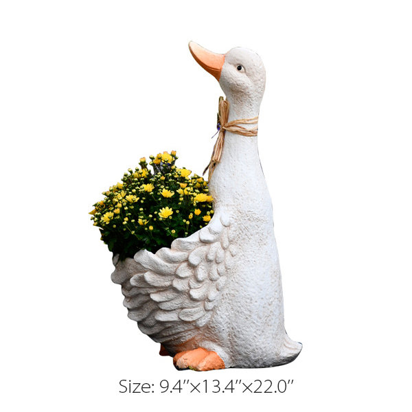 Cute Duck Flower Pot - Decor - Resin - 3 Sizes - ApolloBox