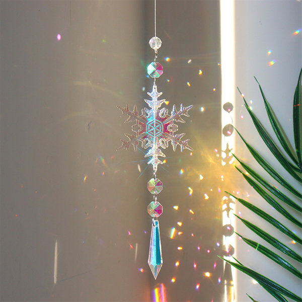 15 Pack Christmas Hanging Snowflakes Decorations 3D Iridescent