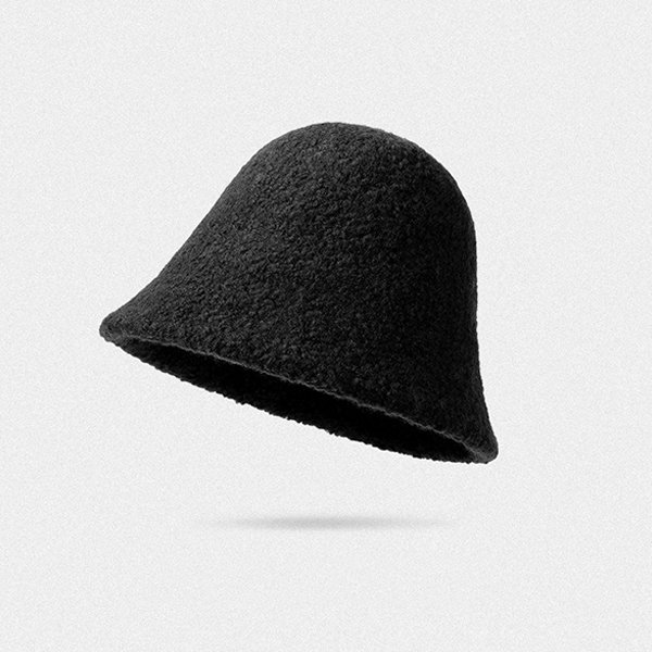 Warm Knitted Bucket Hat - Black - Beige - Khaki - Classic Design