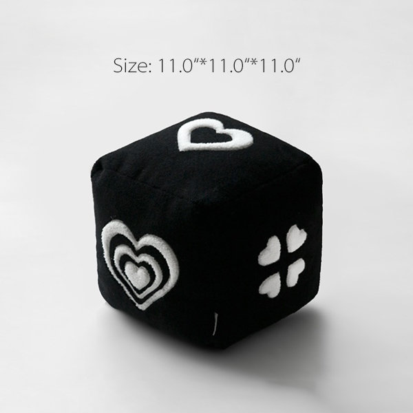 Dice Shaped Throw Pillow - Black - White - Ideal For Gaming Enthusiasts -  ApolloBox