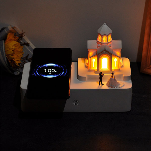 Wedding Chapel Bluetooth Speaker - Plaster Cement - Unique And Exquisite Lamp Design