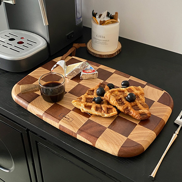Checkered Cutting Board - Acacia Wood - 3 Patterns from Apollo Box