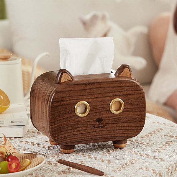 Cute House Look Tissue Box - Wood - 2 Size Options from Apollo Box