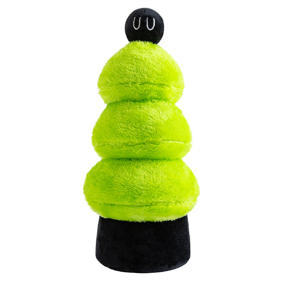 Pet Squeaky Entertainment Toy - Green - Yellow - Plush Tree Delight -  ApolloBox