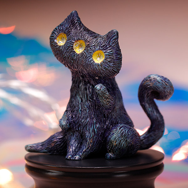 Boutique Collection Méditation Chat Statue Petite Statue En Résine