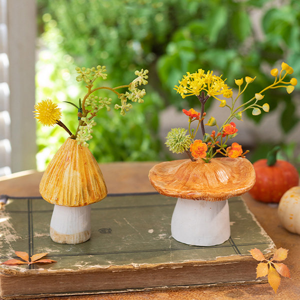 Mushroom Garden Decor with Faux Greenery - Add a Touch of Enchantment