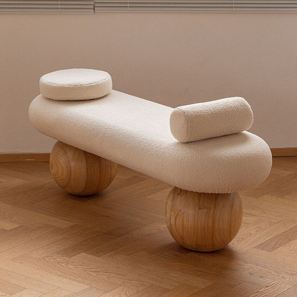 Multifunctional Shoe Bench - Beech Wood - Rounded Edge - ApolloBox