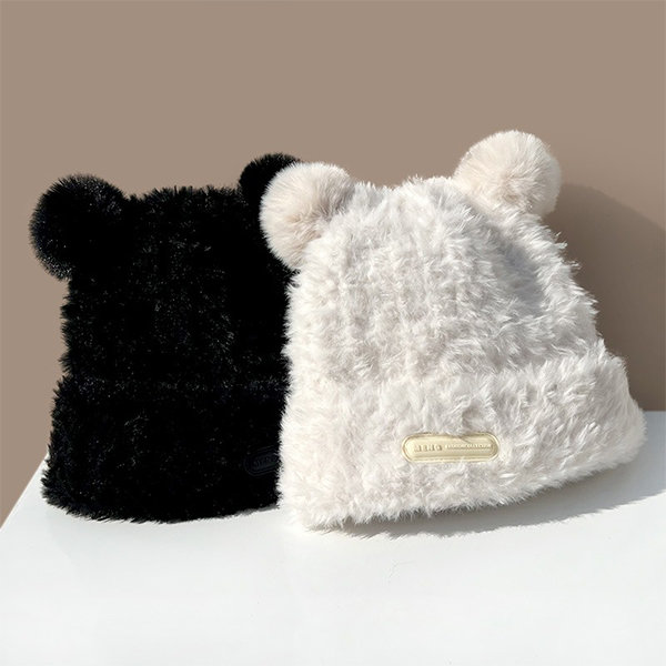 Cute Cartoon Bear Hat For Women Soft Comfortable Windproof Hat