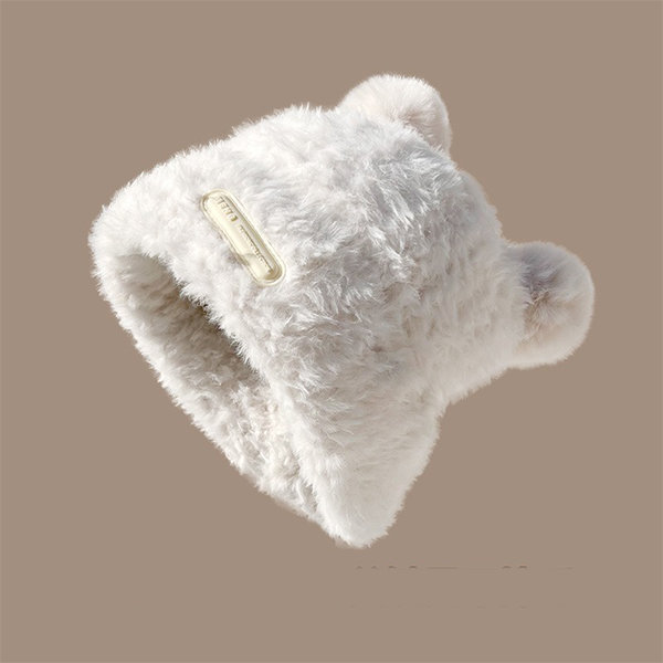 Sweet and Adorable Bear Hat - White - Black - Khaki - Winter Warmth Essential