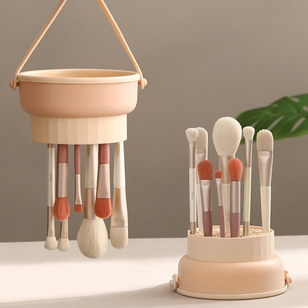 Glass Makeup Brush Holder - Transparent - Amber - 3 Colors from Apollo Box