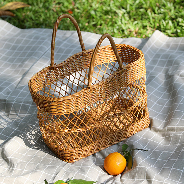 Multifunctional Trolley Picnic Basket - Wickerwork - ApolloBox