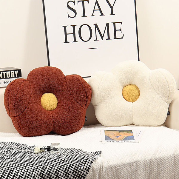 INS Flower Seat Cushion Kawaii Backrest Pillows Plush Decorative