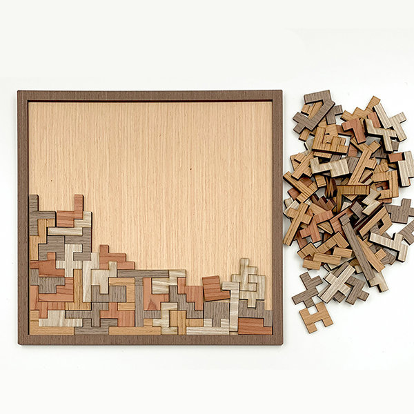 ULT-unite3D Wooden Cube Brain Teaser Puzzle