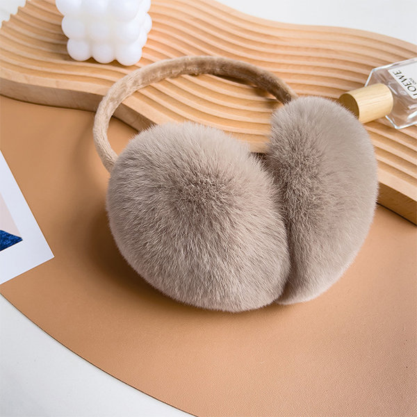 Cozy Warmth Earmuffs - Beige - White - Snug Comfort - ApolloBox