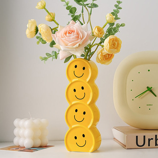 Joyful Yellow Vase - Sunbeam Smiles - Happiness in Ceramics