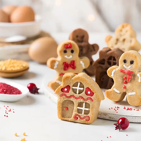 Christmas Baking Cake Gingerbread Man Gingerbread House Silicone
