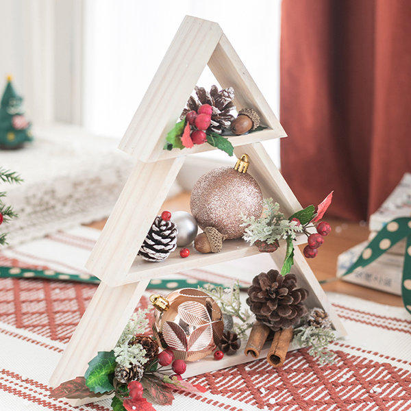 Tree Shaped Display Shelf Ornament Holiday Atmosphere Entryway