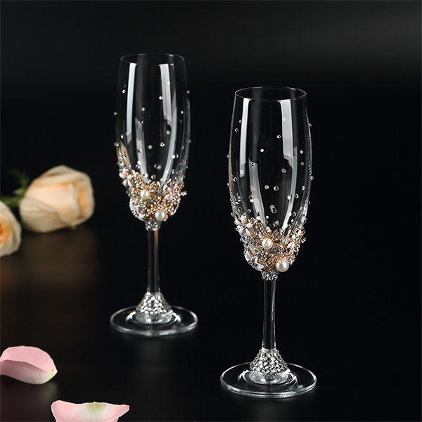 Twine Tulip Champagne Flute in Amber by Living