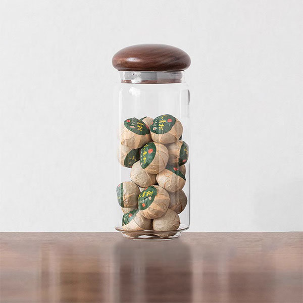 Glass Sealed Jar - With Wooden Lid And Spoon - Acacia from Apollo Box