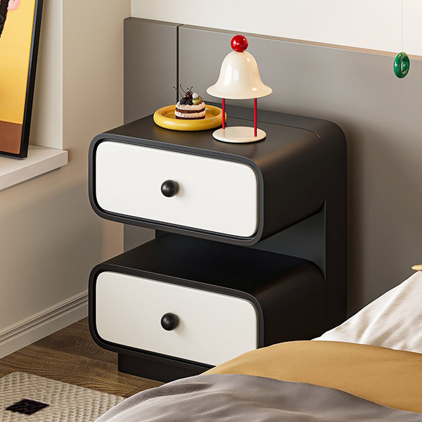 Black deals cube nightstand