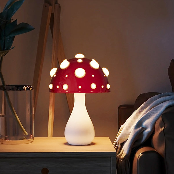 Mushroom Decor Table Lamp - Whimsical Illumination - Charming Ambience