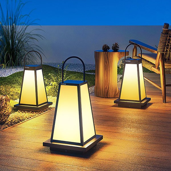 Solar-Powered Japanese Style Garden Lantern - Ambient Outdoor Lighting - Sustainable Design