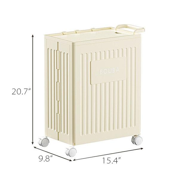 Foldable Laundry Basket with Wheels - Space-Saving - Portable - Large  Capacity - ApolloBox