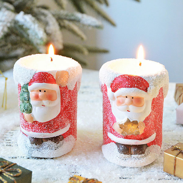 Santa Claus Candle - Christmas Decor - Candlelight Dinner Setting -  ApolloBox