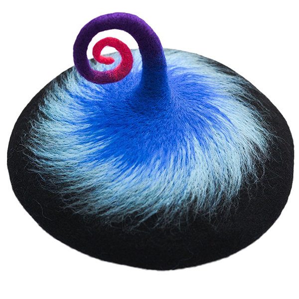 Handcrafted Wool Felt Beret - Artistic Painter's Hat image
