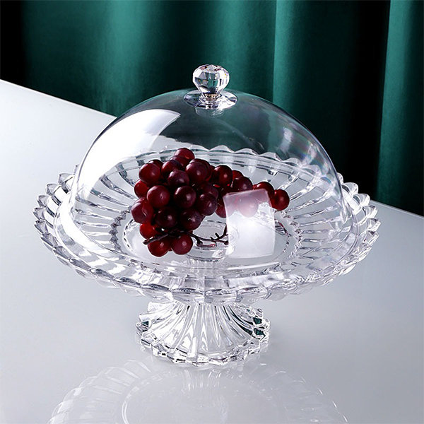 Glass cake dish online with lid