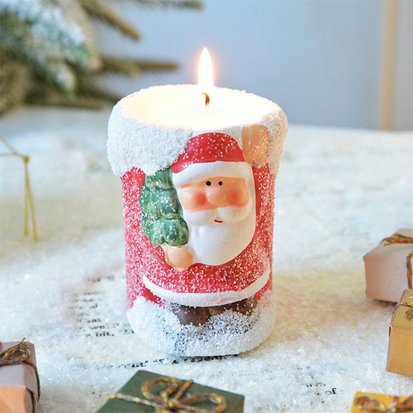 Santa Claus Candle - Christmas Decor - Candlelight Dinner Setting -  ApolloBox