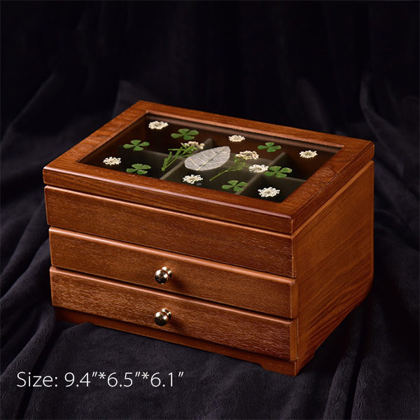 Wood Jewelry Storage Box - Vintage - Handcrafted Art - ApolloBox