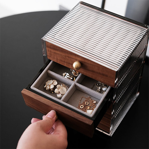 Layered Jewelry Storage Box - Vintage Flair - Compact Elegance from Apollo  Box