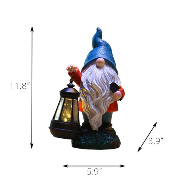 Solar-Powered Gnome Lantern Decor - Outdoor Garden - Festive Ornament from  Apollo Box