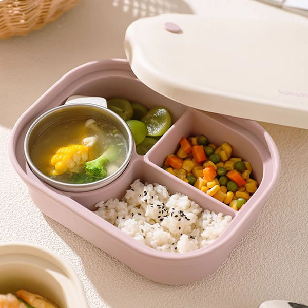 Food-Grade Partitioned Lunch Box - Eco-Friendly Design - Healthy Meal Management