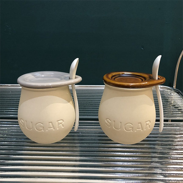 Ceramic Spice Jar, Sugar Salt Container , Condiment Pots Set, Hand