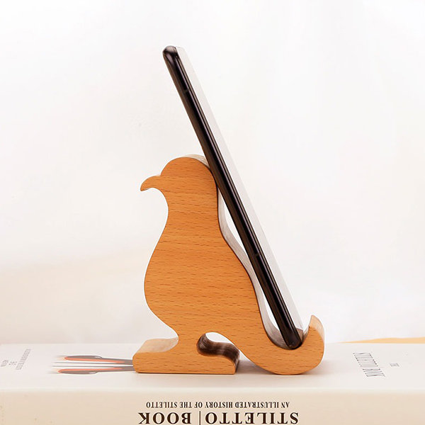Quirky Duck Phone Stand - Phone Holder - Beechwood - Walnut Wood from  Apollo Box, phone holder