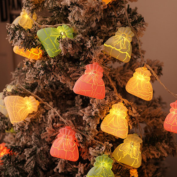 Christmas Crackle Colored String Lights - Festive Decor - Ambience