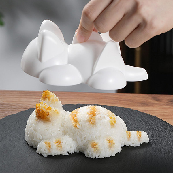 Cat Shaped Rice Mold Culinary Creativity Fun Food Presentation from Apollo Box