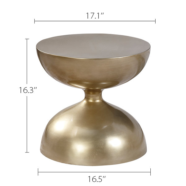 Gold hourglass online side table