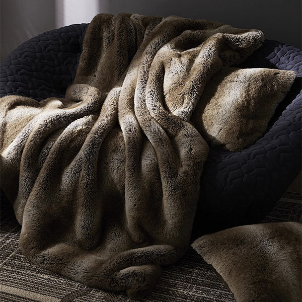 Double sided best sale fur blanket