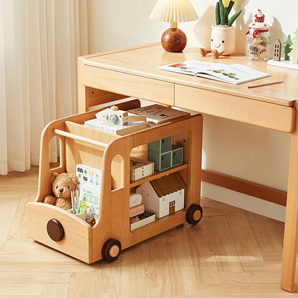 Wooden Kids study table with storage Rack