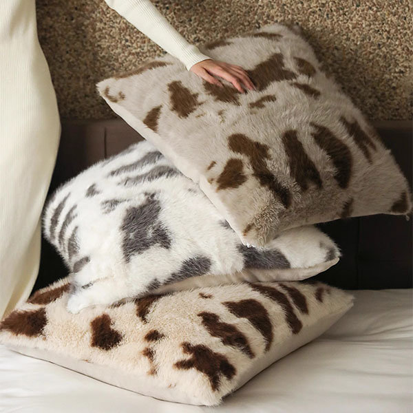 Trendy brown artificial fur texture. Fur pattern top view. Brown